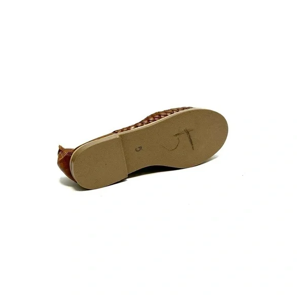 Vintage 1970s brown leather woven lace up casual deck shoes - Picture 8 of 8